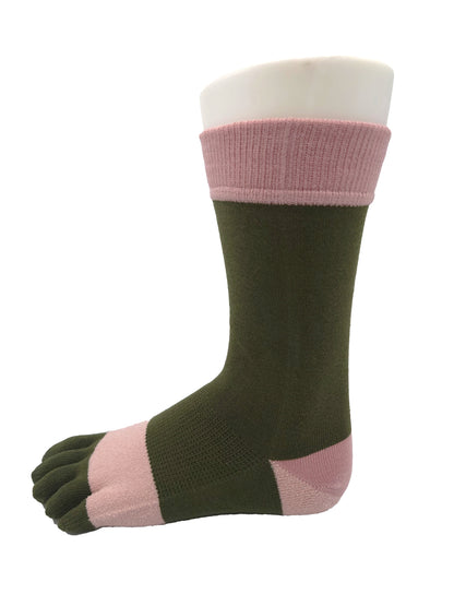 5本指ゆるソックス　Olive/Sakura